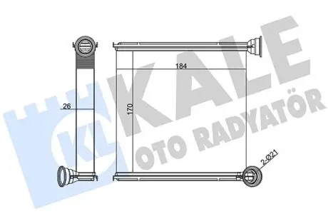 346265 Радиатор отопления Audi A3,Golf,Passat,Tiguan,Skoda Octavia KALE OTO RADYATOR підбір по vin на Brocar