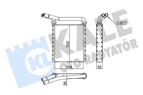 355115 Радіатор опалення Auris,Avensis,Corolla,Prius,Rav 4 III,IV KALE OTO RADYATOR підбір по vin на Brocar