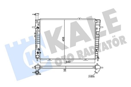 347850 Радіатор охолодження з АКПП Tucson,Kia Sportage 2.0/2.7 -4 KALE OTO RADYATOR підбір по vin на Brocar