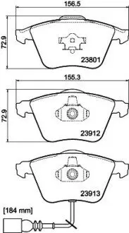 MDB2677 Колодки перед. AUDI A3/TT VW Golf V, Passat -5 SEAT Leon MINTEX подбор по vin на Brocar