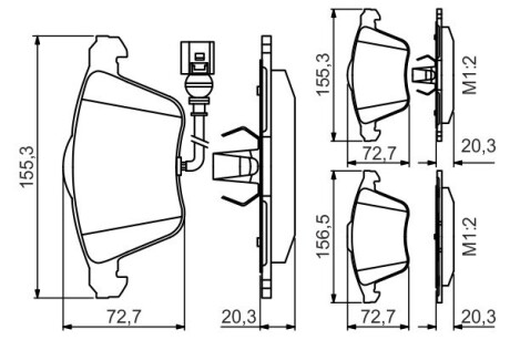 0986495356 Колодки перед. AUDI A3/TT VW Golf V, Passat -5 SEAT Leon BOSCH подбор по vin на Brocar