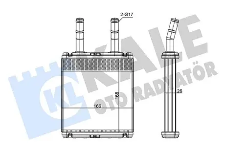 346380 Радиатор отопления Accent I,II,Coupe,Getz,lantra II,Pony KALE OTO RADYATOR підбір по vin на Brocar