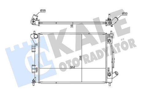 347795 Радіатор охолодження з АКПП i30,Kia Ceed,Cerato 44348 -12 KALE OTO RADYATOR підбір по vin на Brocar