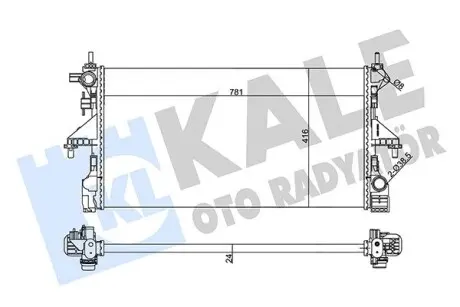 355665 Радіатор охолодження Jumper,Peugeot Boxer 2.0 BlueHDI -16 KALE OTO RADYATOR підбір по vin на Brocar