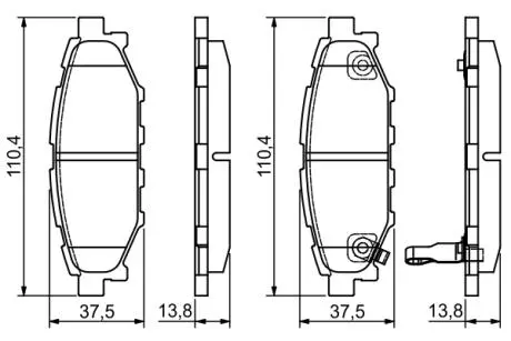0986495119 Колодки гальмівні задн. Forester,Impreza,Legacy,Outback BOSCH підбір по vin на Brocar