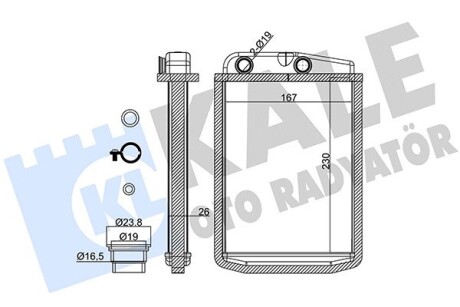 346845 Радиатор отопления Jumper,Fiat Ducato,Peugeot Boxer 06- KALE OTO RADYATOR підбір по vin на Brocar