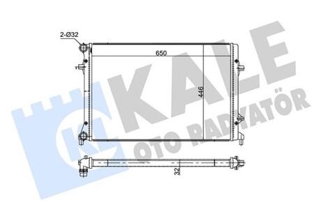 354240 Радиатор охлаждения Audi A3,Golf V,Passat,Skoda 3.2/3.6 KALE OTO RADYATOR подбор по vin на Brocar