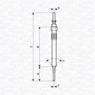 062900130304 Свічка розжарювання (керамічна) BMW 3 E90 316d/318d -7 MAGNETI MARELLI підбір по vin на Brocar