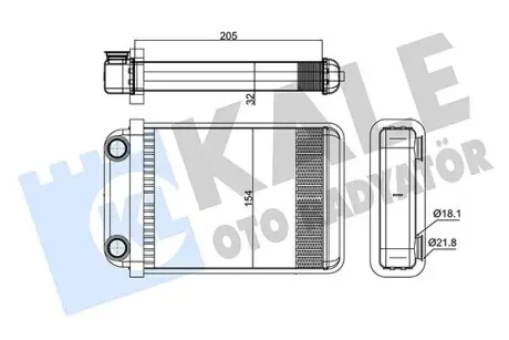 346390 Радіатор опалення Astra J,K,Cascada,Zafira Tourer 09- KALE OTO RADYATOR підбір по vin на Brocar