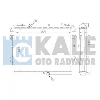 366500 Радіатор охолодження Fortuner,Hilux VII 2.5/3.0 D-4D -4 KALE OTO RADYATOR підбір по vin на Brocar