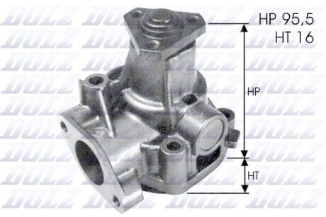 L155 Помпа воды Croma,Lancia Thema,Delta,Kappa 2.0 16V -86 DOLZ підбір по vin на Brocar