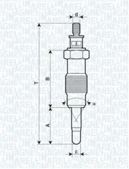 UX11A Свічка розжарення NISSAN,PEL, OPEL, RENAULT [062582804304] MAGNETI MARELLI підбір по vin на Brocar