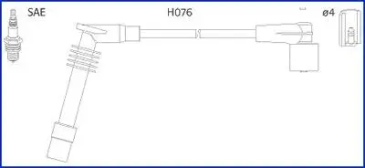 134251 К-кт высоковольтных проводов Omega B,Vectra B 2.0 -94 HITACHI подбор по vin на Brocar