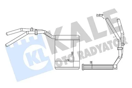 347390 Радіатор опалення C-Max,Focus,Kuga I,Mazda 3/5,Volvo KALE OTO RADYATOR підбір по vin на Brocar