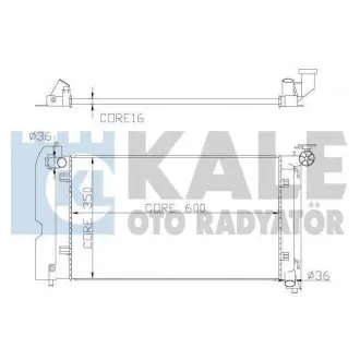 366800 Радиатор охлаждения с АКПП Avensis,Corolla 1.4/1.8 -1 KALE OTO RADYATOR підбір по vin на Brocar