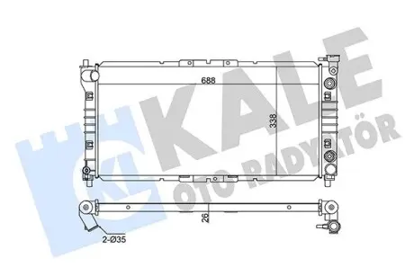 342025 Радіатор охолодження 626 IV 1.8/2.0,Xedos 6 44348 -91 KALE OTO RADYATOR підбір по vin на Brocar