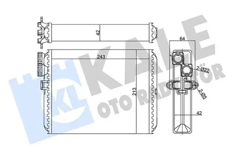 346430 Радіатор опалення S60 I,S80I,V70 II,XC70,XC90 I -97 KALE OTO RADYATOR підбір по vin на Brocar