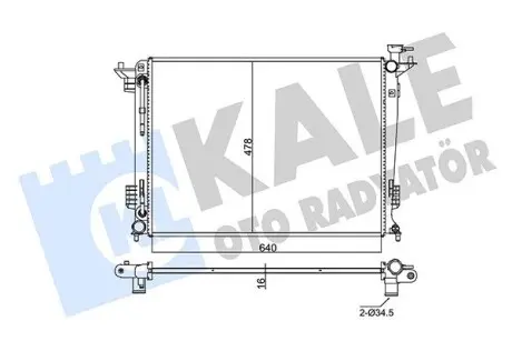 347805 Радиатор охлаждения с АКПП ix35,Kia Sportage 2.0 -10 KALE OTO RADYATOR подбор по vin на Brocar