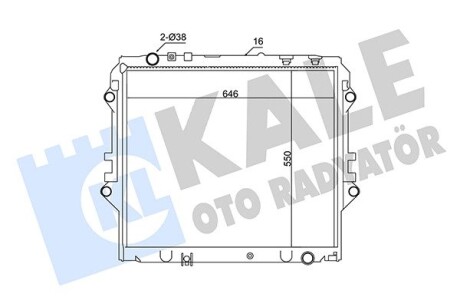 354225 Радіатор охолодження Fortuner,Hilux VIII 2.4/2.8D 15- KALE OTO RADYATOR підбір по vin на Brocar