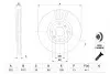 0986479548 Диск тормозной (передний) Citroen C4/Peugeot 208/308 1.0-2.0 04- (302x26) (вентил.) BOSCH підбір по vin на Brocar