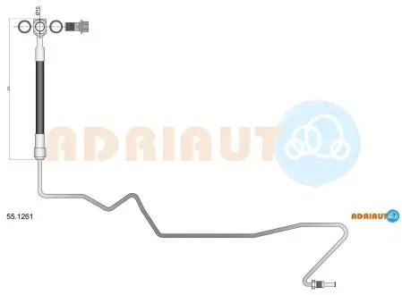 551261 Шланг торм. зад. пр. Skoda Octavia 96 -, Golf V (диск) ADRIAUTO підбір по vin на Brocar
