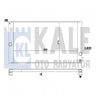 352800 Радиатор охлаждения C30/70 II,S40 II,V50 2.0/2.5 -4 KALE OTO RADYATOR підбір по vin на Brocar