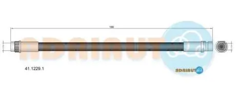 4112291 Шланг тормозн. задн. Лев. MEGANE III, SCENIC III -8 ADRIAUTO підбір по vin на Brocar