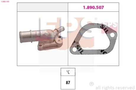 1880160 Термостат (Made in Italy!) Tipo,Tempra 1.4,1.6 -89 EPS підбір по vin на Brocar