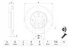 0986479121 Диск тормозной (передний) Fiat 500/Panda 03- (240.5x20) BOSCH підбір по vin на Brocar