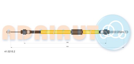 4102152 Трос ручного гальма лев 1520/1300 мм CAPTUR I -13 ADRIAUTO підбір по vin на Brocar
