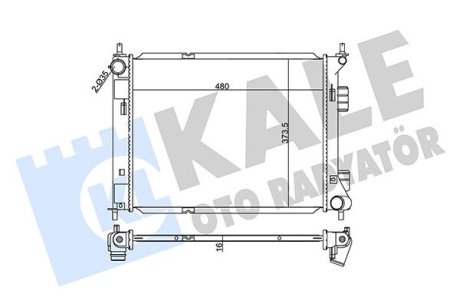 355510 Радіатор охолодження ix20,Kia Venga 1.4/1.6CRDi 10- KALE OTO RADYATOR підбір по vin на Brocar