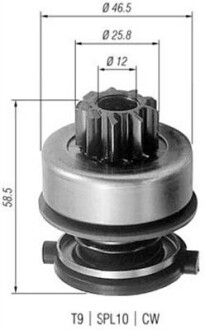 940113020259 Бендикс (z=9) FORD 2,8 SAAB 2,0/2,3 [940113020259] MAGNETI MARELLI подбор по vin на Brocar