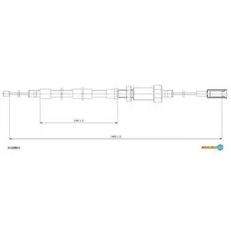 1102801 Трос ручн.гальма передн. Jumper 02- (1465/646mm) ADRIAUTO підбір по vin на Brocar