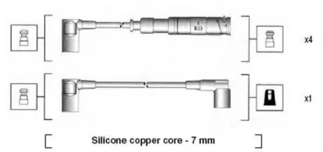 MSK651 Високовольтні дроти MERCEDES 190 E 1,8/2,0 -81 MAGNETI MARELLI підбір по vin на Brocar