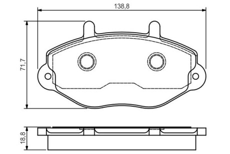 0986495112 Колодки перед. FORD Transit (диск 15&quot;) 94-00 BOSCH підбір по vin на Brocar