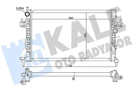 347495 Радиатор охлаждения Combo Tour,Corsa C 1.3CDTi -3 KALE OTO RADYATOR подбор по vin на Brocar