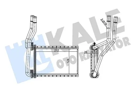 352140 Радиатор отопления Sedici,Suzuki Swift III,IV,SX4 KALE OTO RADYATOR подбор по vin на Brocar