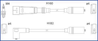 134717 К-кт високовольтних проводів Audi 100,A6 2.0 -90 HITACHI підбір по vin на Brocar