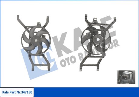 347150 Вентилятор радиатора Logan I,Sandero 1.4/1.6 04- KALE OTO RADYATOR подбор по vin на Brocar