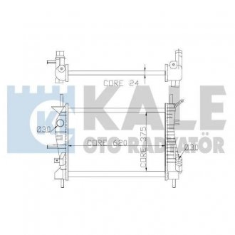 356400 Радиатор охлаждения Mondeo III 2.0/3.0i/TDCi 00- KALE OTO RADYATOR підбір по vin на Brocar