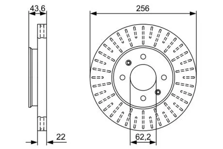 0986479V96 Диск гальмівний BOSCH підбір по vin на Brocar