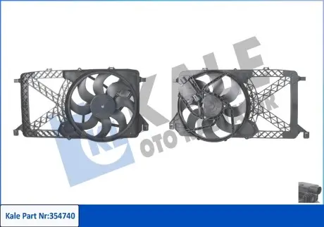 354740 Вентилятор радіатора Transit 2.2TDCi/2.3 16V 06- KALE OTO RADYATOR підбір по vin на Brocar