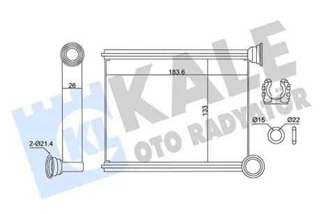346420 Радиатор отопления Clio IV,Kaptur,Logan,Sandero KALE OTO RADYATOR подбор по vin на Brocar
