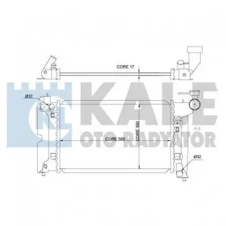 366900 Радиатор охлаждения Avensis,Corolla 1.4/1.8 01- KALE OTO RADYATOR подбор по vin на Brocar