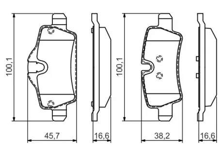 0986495427 Тормозные задние MINI MINI COOPER 1.2-2.0 -2013 BOSCH підбір по vin на Brocar