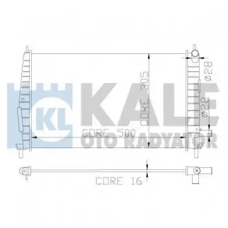 341920 Радиатор охлаждения 121,Ford Fiesta IV 1.3 -95 KALE OTO RADYATOR підбір по vin на Brocar