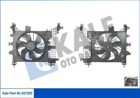 347205 Вентилятор радіатора Duster 1.5dCi/1.6/2.0 10- KALE OTO RADYATOR підбір по vin на Brocar