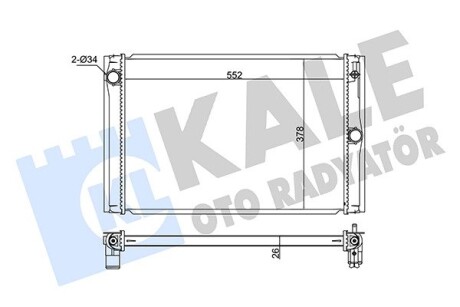 348425 Радиатор охлаждения Auris,Corolla 1.4 D-4D 07- KALE OTO RADYATOR подбор по vin на Brocar