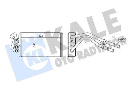 355195 Радиатор отопления с кондиционером Transit 94- KALE OTO RADYATOR подбор по vin на Brocar