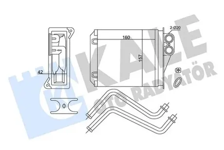 352175 Радиатор отопления Sprinter 06-,VW Crafter 06- KALE OTO RADYATOR подбор по vin на Brocar